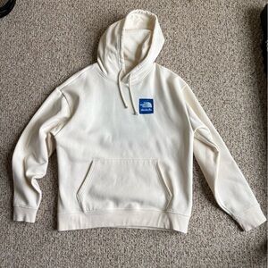 Aime Leon Dore x North Face collab Hoodie color Light Cream size Large